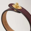 Bayswater Thin Bracelet Black Cherry Small Classic Grain & Brass