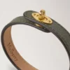 Bayswater Thin Bracelet Juniper Green Small Classic Grain & Brass
