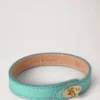 Bayswater Thin Bracelet Marina Blue Small Classic Grain & Brass Bayswater Thin Bracelet Marina Blue Small Classic Grain & Brass
