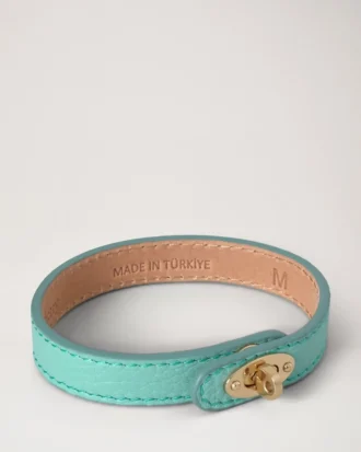 Bayswater Thin Bracelet Marina Blue Small Classic Grain & Brass