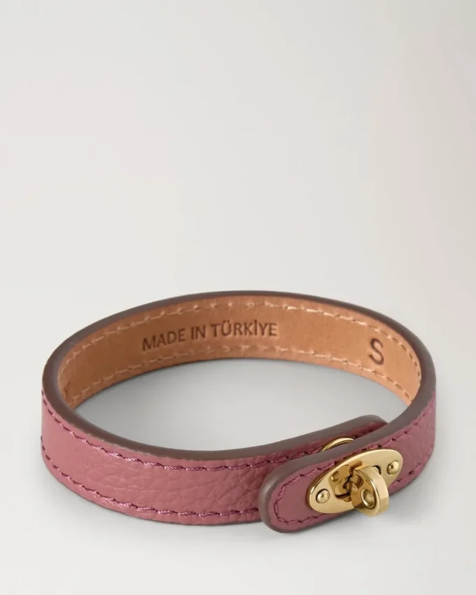 Bayswater Thin Bracelet Pink Scrumpy Small Classic Grain & Brass Bayswater Thin Bracelet Pink Scrumpy Small Classic Grain & Brass