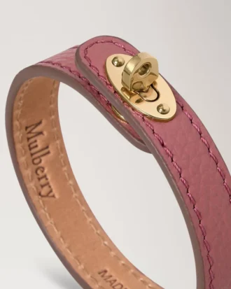 Bayswater Thin Bracelet Pink Scrumpy Small Classic Grain & Brass