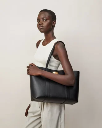 Bayswater Tote Black Small Classic Grain Women
