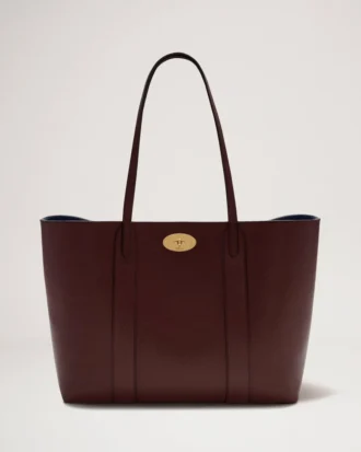 Bayswater Tote in Burgundy Small Classic Grain Leather Mulberry