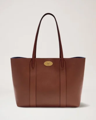 Bayswater Tote in Oak Small Classic Grain Shoulder Bag Mulberry