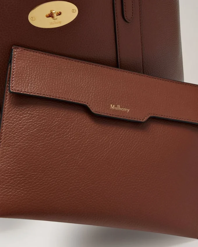 Bayswater Tote in Oak Small Classic Grain Shoulder Bag Mulberry Bayswater Tote in Oak Small Classic Grain Shoulder Bag Mulberry