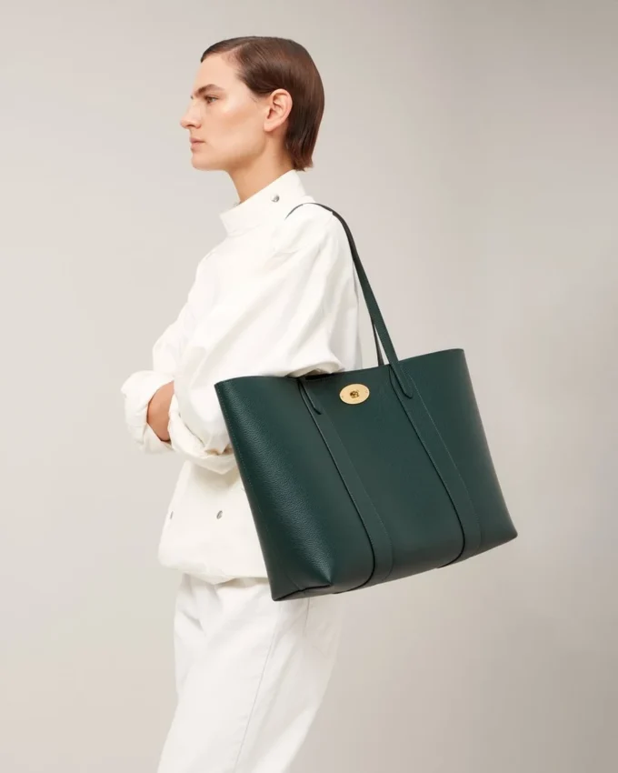 Bayswater Tote Mulberry Green Small Classic Grain Bayswater Tote Mulberry Green Small Classic Grain