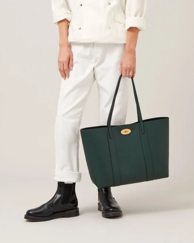 Bayswater Tote Mulberry Green Small Classic Grain Bayswater Tote Mulberry Green Small Classic Grain