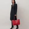 Bayswater Tote Scarlet Red Small Classic Grain Women Bayswater Tote Scarlet Red Small Classic Grain Women