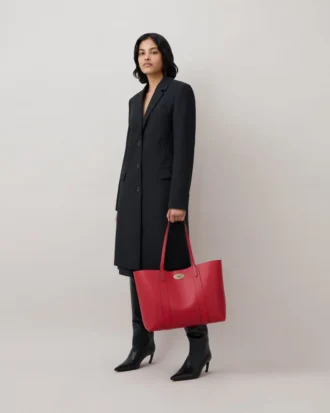 Bayswater Tote Scarlet Red Small Classic Grain Women