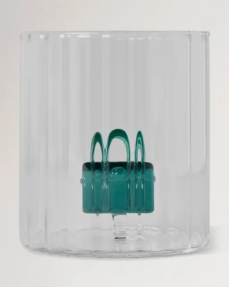 Bayswater Tumbler Mulberry Green Glass Lifestyle