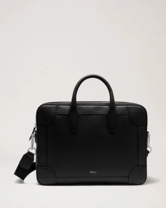 Belgrave Single Document Holder Black Small Classic Grain