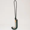 Bi-Colour Leather Keyring – J Mulberry Green & Chalk Silky Calf Bi-Colour Leather Keyring – J Mulberry Green & Chalk Silky Calf