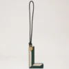 Bi-Colour Leather Keyring – L Mulberry Green & Chalk Silky Calf Bi-Colour Leather Keyring – L Mulberry Green & Chalk Silky Calf