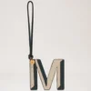 Bi-Colour Leather Keyring- M Mulberry Green & Chalk Silky Calf Bi-Colour Leather Keyring- M Mulberry Green & Chalk Silky Calf