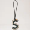 Bi-Colour Leather Keyring – S Mulberry Green & Chalk Silky Calf Bi-Colour Leather Keyring – S Mulberry Green & Chalk Silky Calf