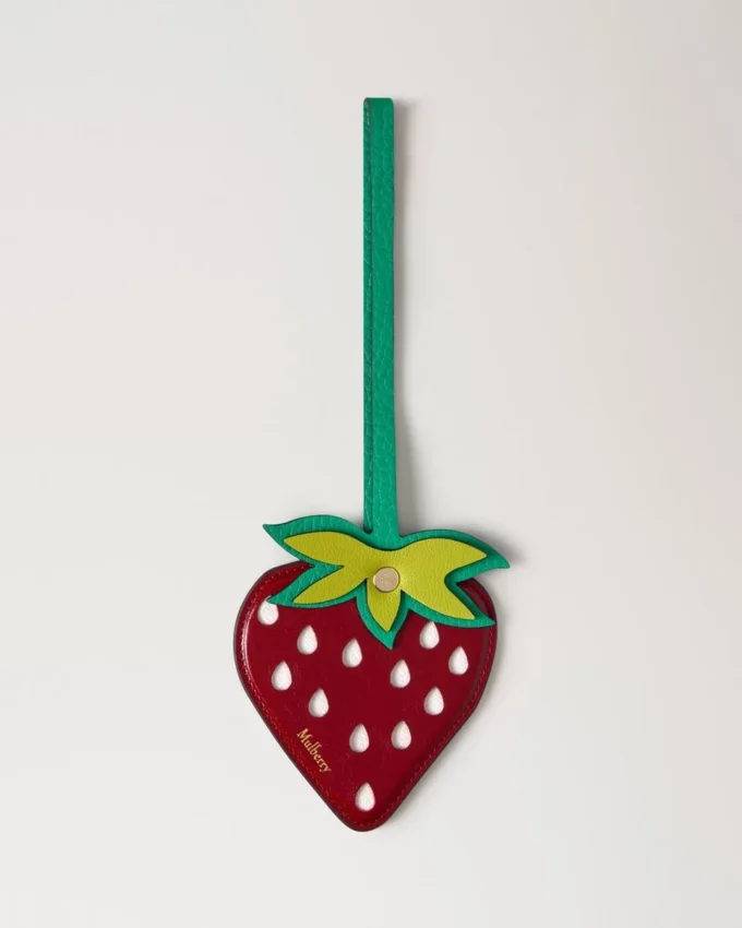 British Summer Bag Charm – Strawberry Multicolour Mixed Material