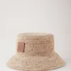 Bucket Hat Beige Raffia Men Bucket Hat Beige Raffia Men