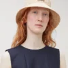 Bucket Hat Beige Raffia Men Bucket Hat Beige Raffia Men