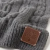 Cable Knit Scarf Charcoal Lambswool Women Cable Knit Scarf Charcoal Lambswool Women