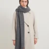 Cable Knit Scarf Charcoal Lambswool Women Cable Knit Scarf Charcoal Lambswool Women