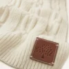 Cable Knit Scarf Ecru Lambswool Women Cable Knit Scarf Ecru Lambswool Women