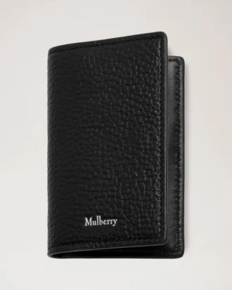 Card Case Black Small Classic Grain Men