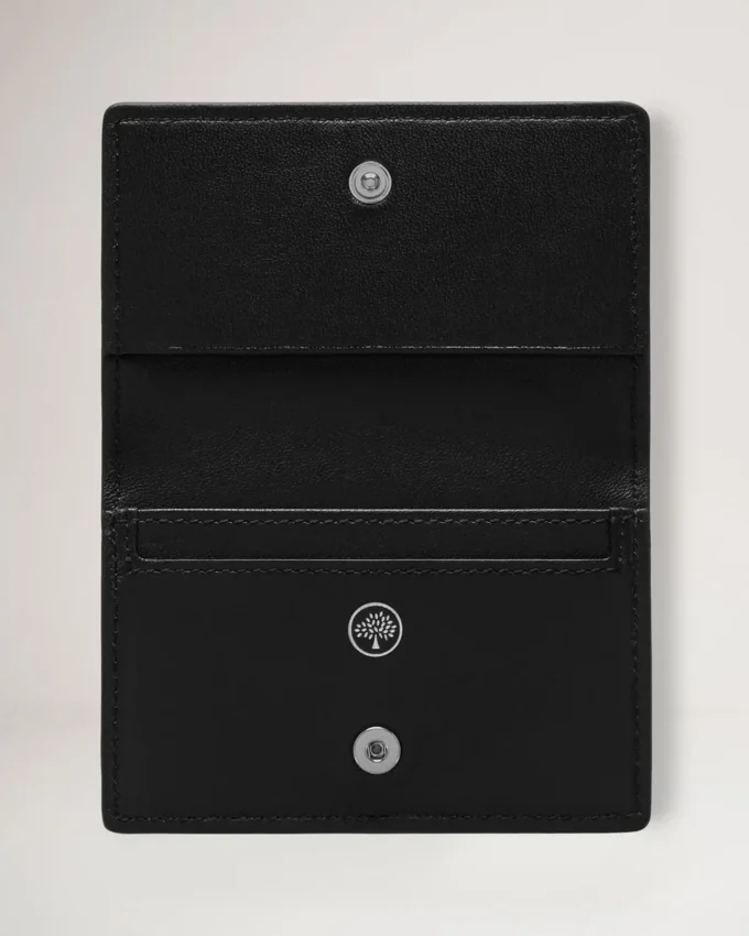 Card Case Black Small Classic Grain Men