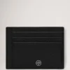 Card Holder Black Small Classic Grain Men