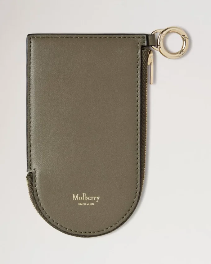 Cardholder Keyring Linen Green Micro Classic Grain Cardholder Keyring Linen Green Micro Classic Grain