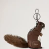 Case Keyring – Squirrel Multicolour Mixed Leathers & Shearling