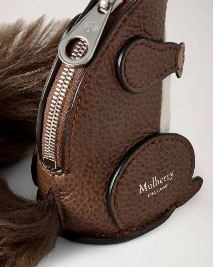 Case Keyring – Squirrel Multicolour Mixed Leathers & Shearling