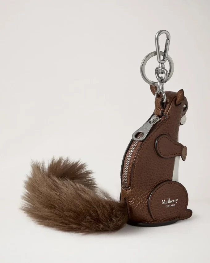 Case Keyring – Squirrel Multicolour Mixed Leathers & Shearling
