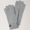 Cashmere Gloves Grey Melange Cashmere Men