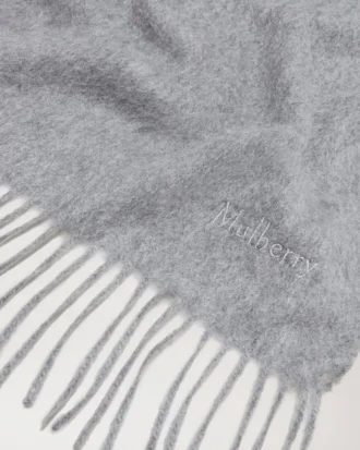 Cashmere Scarf Light Grey Melange Cashmere Wool Cashmere Scarf Light Grey Melange Cashmere Wool