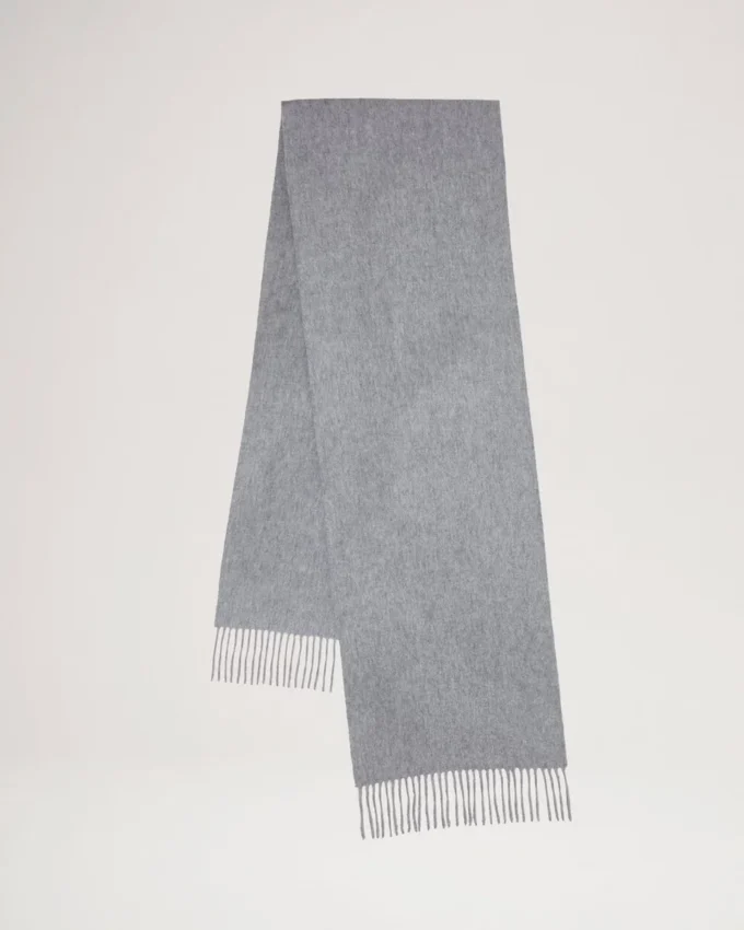 Cashmere Scarf Light Grey Melange Cashmere Wool Cashmere Scarf Light Grey Melange Cashmere Wool