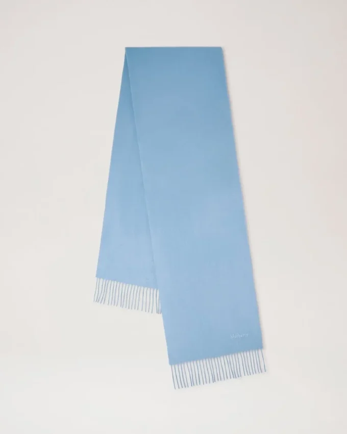 Cashmere Scarf Poplin Blue Cashmere Wool Women Cashmere Scarf Poplin Blue Cashmere Wool Women