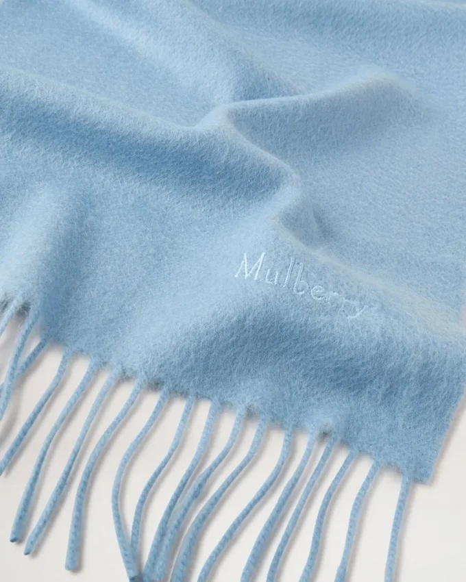 Cashmere Scarf Poplin Blue Cashmere Wool Women Cashmere Scarf Poplin Blue Cashmere Wool Women