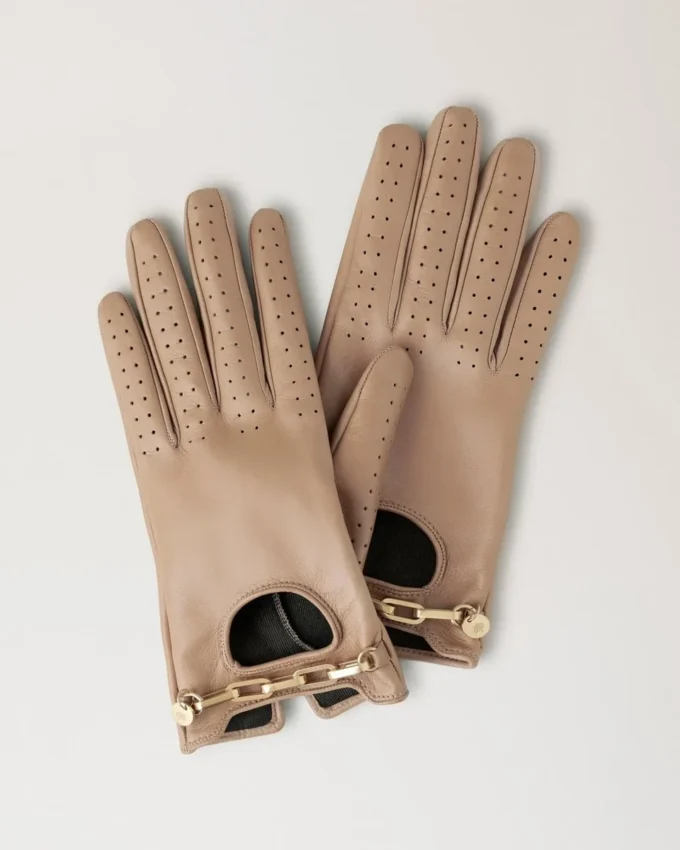 Chain Driving Gloves Maple Nappa Women Chain Driving Gloves Maple Nappa Women