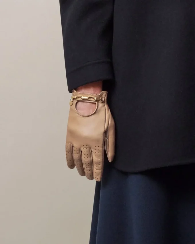 Chain Driving Gloves Maple Nappa Women Chain Driving Gloves Maple Nappa Women