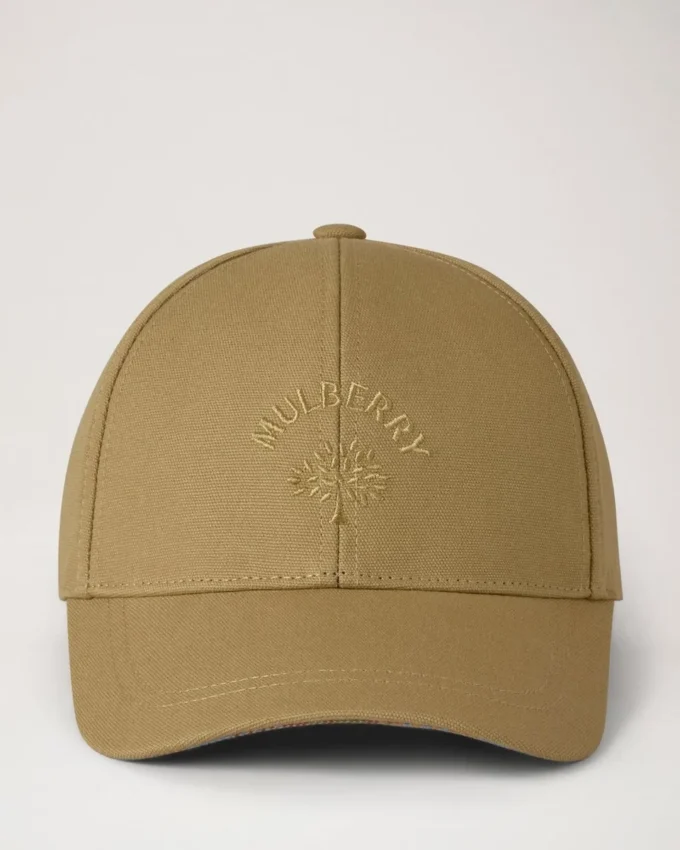 Check Lined Baseball Cap Camel Cotton Men Check Lined Baseball Cap Camel Cotton Men
