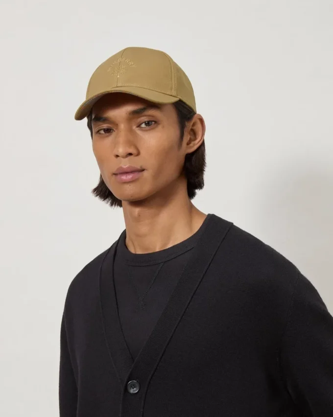 Check Lined Baseball Cap Camel Cotton Men Check Lined Baseball Cap Camel Cotton Men