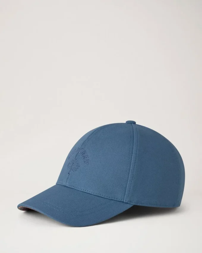 Check Lined Baseball Cap Denim Cotton Men Check Lined Baseball Cap Denim Cotton Men