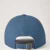 Check Lined Baseball Cap Denim Cotton Men Check Lined Baseball Cap Denim Cotton Men