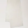 Check & Tree Rectangular Scarf Cream Wool Blend