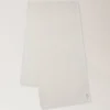 Check & Tree Rectangular Scarf Cream Wool Blend