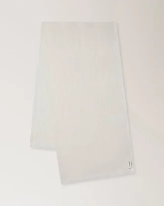 Check & Tree Rectangular Scarf Cream Wool Blend Check & Tree Rectangular Scarf Cream Wool Blend