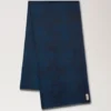 Check & Tree Rectangular Scarf Night Sky Wool Blend
