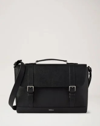Chiltern Briefcase Black Small Classic Grain Men