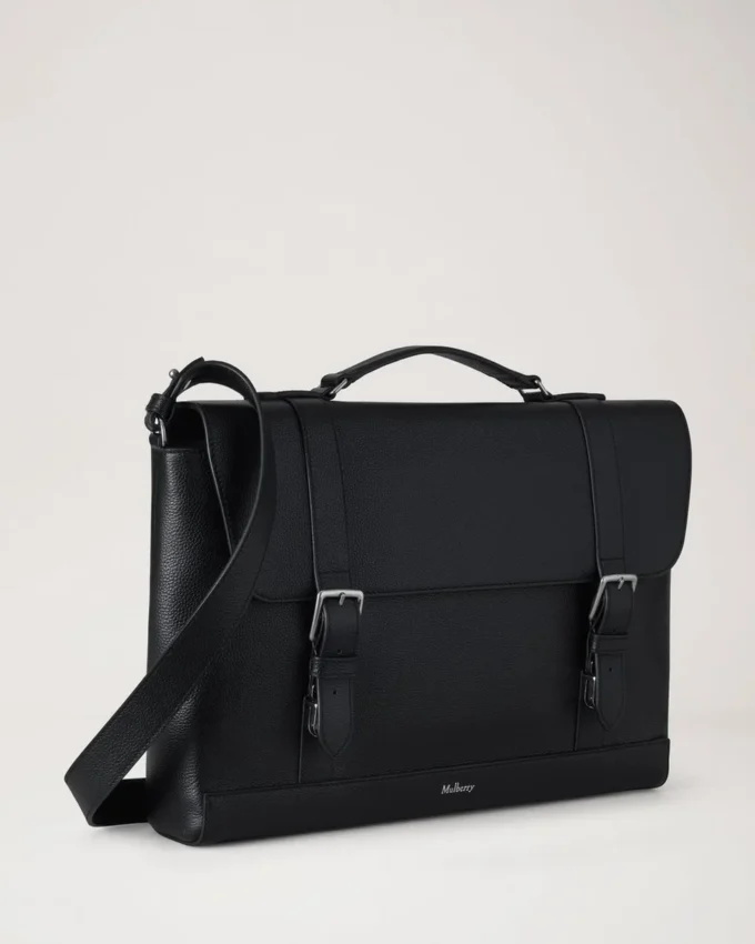 Chiltern Briefcase Black Small Classic Grain Men Chiltern Briefcase Black Small Classic Grain Men